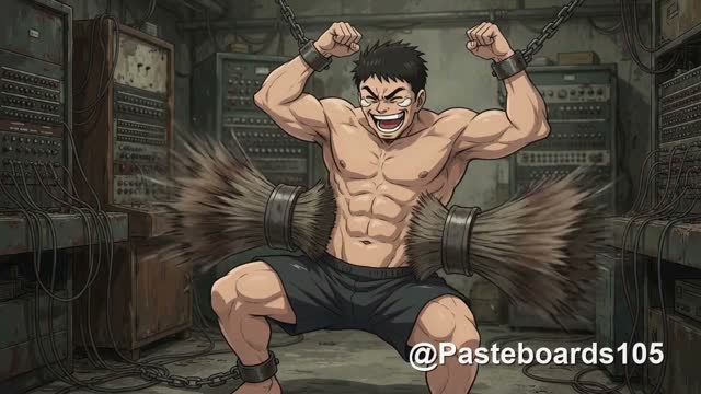 Arms Overhead, Abs Exposed - Bound Anime Muscle Jocks Tickled On Ribs, Belly & Tummy