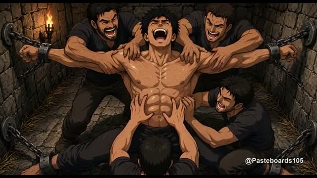 Shackled To The Dungeon Wall - Bare Hands On Stretched Armpits And Ribs (Anime Bara, 20 Scenes)