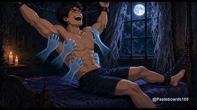 The Haunted Mansion - Cuffed To The Four-Poster, Ghost Hands In His Bare Armpits (Anime Bara)